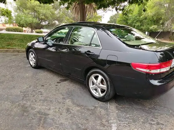 Black Honda Accord, exterior detail