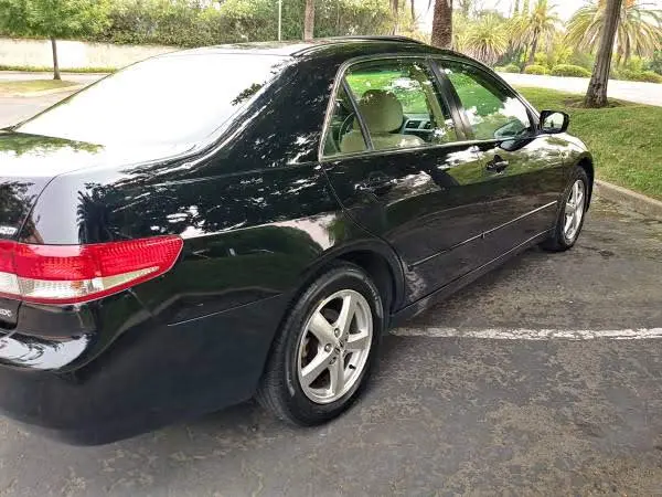 Black Honda Accord, exterior detail