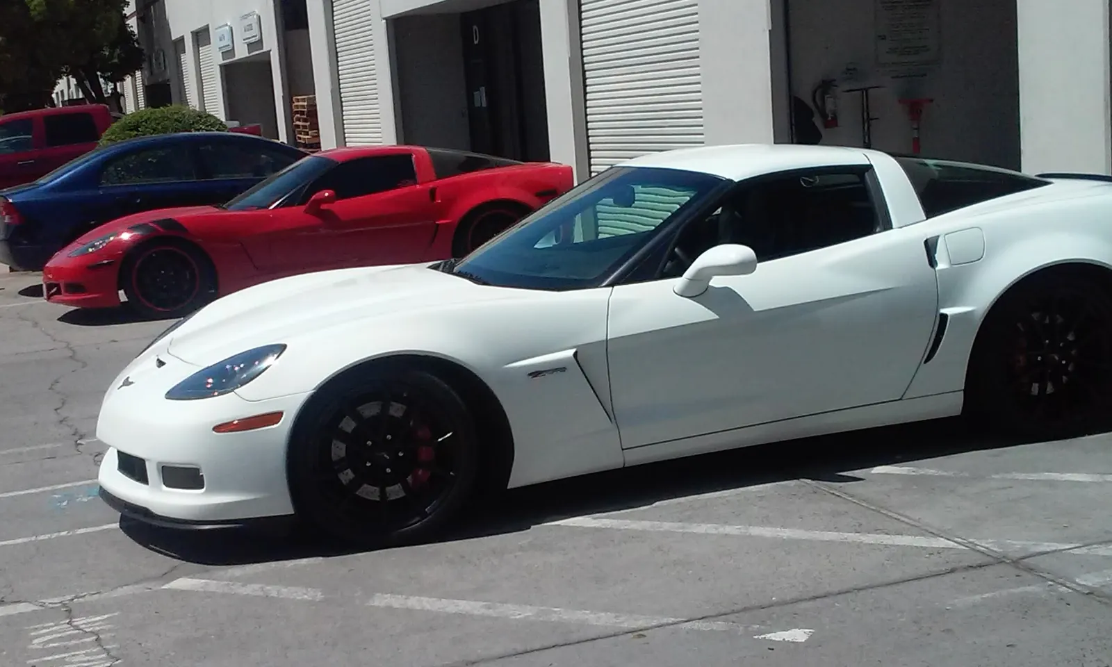 White Corvette Z06, exterior detail